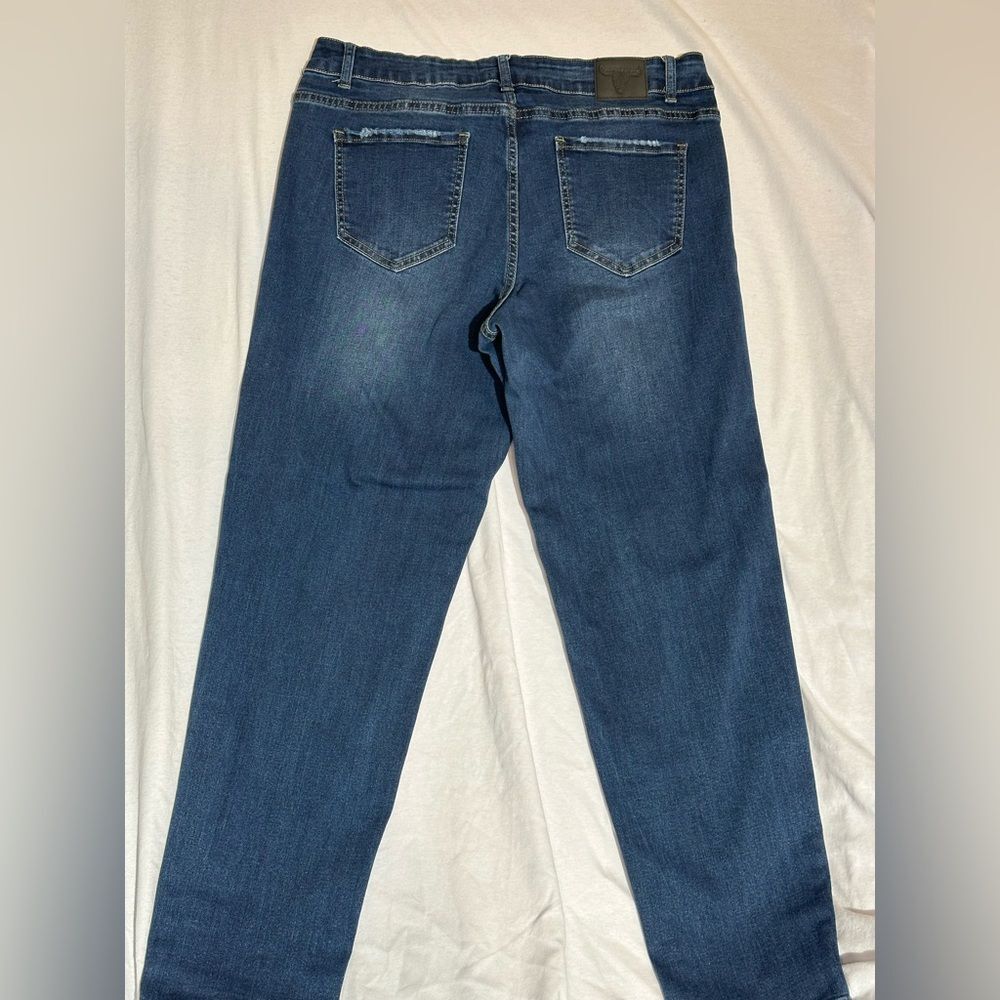 L&B Lucky and Blesseded Mid Rise Boyfriend Jeans for Women. Size 14
